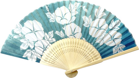 白竹扇子　朝顔