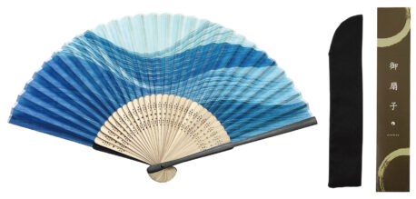 親黒染流水扇子　扇子袋セット