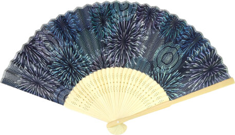 白竹扇子　花火